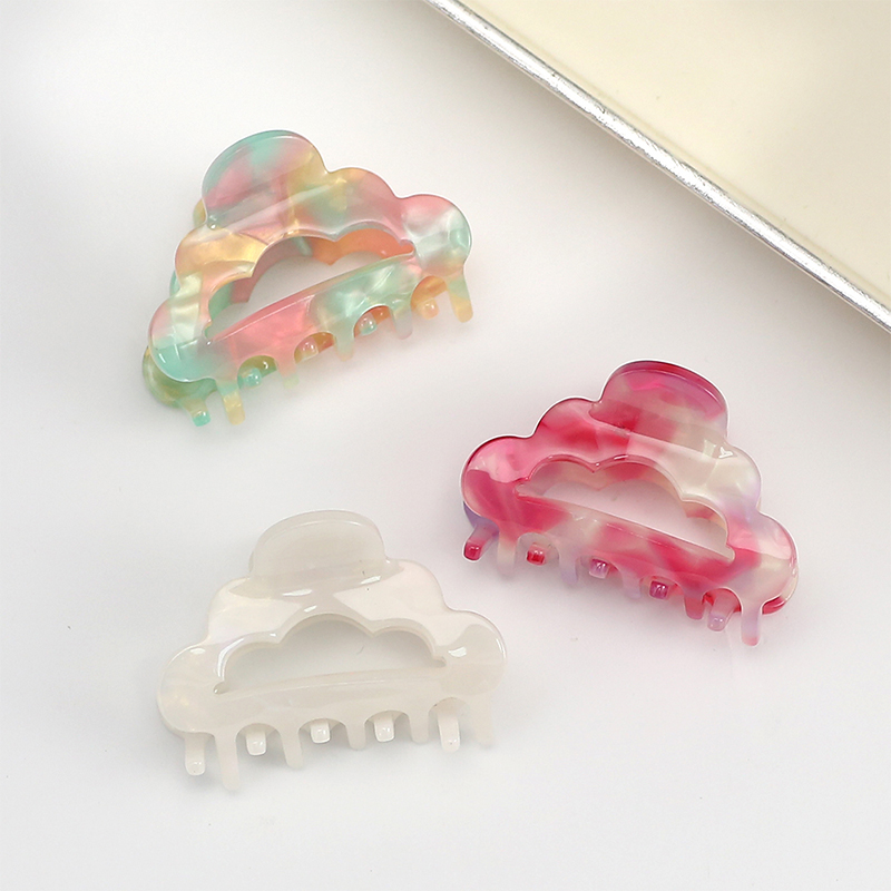 Clip para garra de cabello de acetato hueco en forma de nube