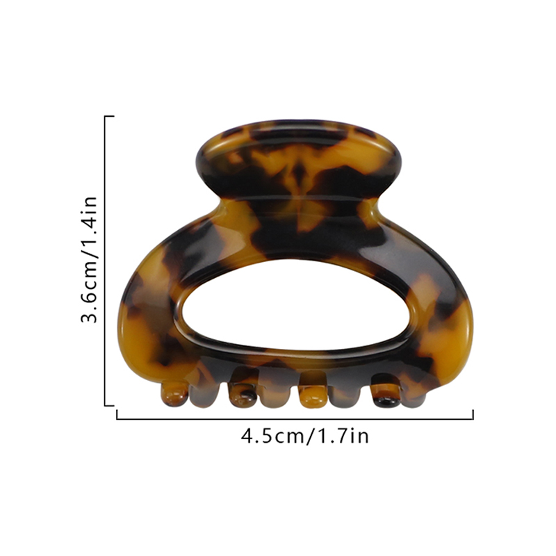 Clip para garra de cabello con acetato de muesca redonda