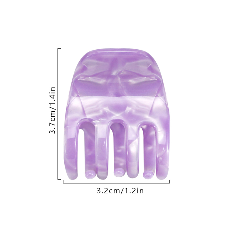 Pinza para el cabello con acetato fuerte y dientes largos