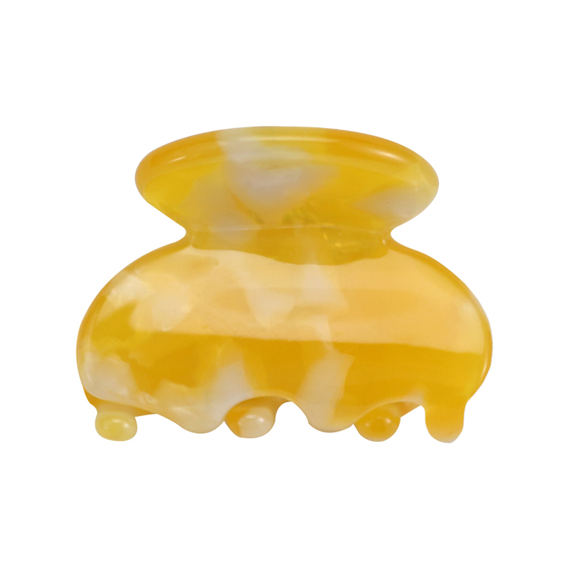 Pinza para el cabello con acetato de dientes cortos y lisos
