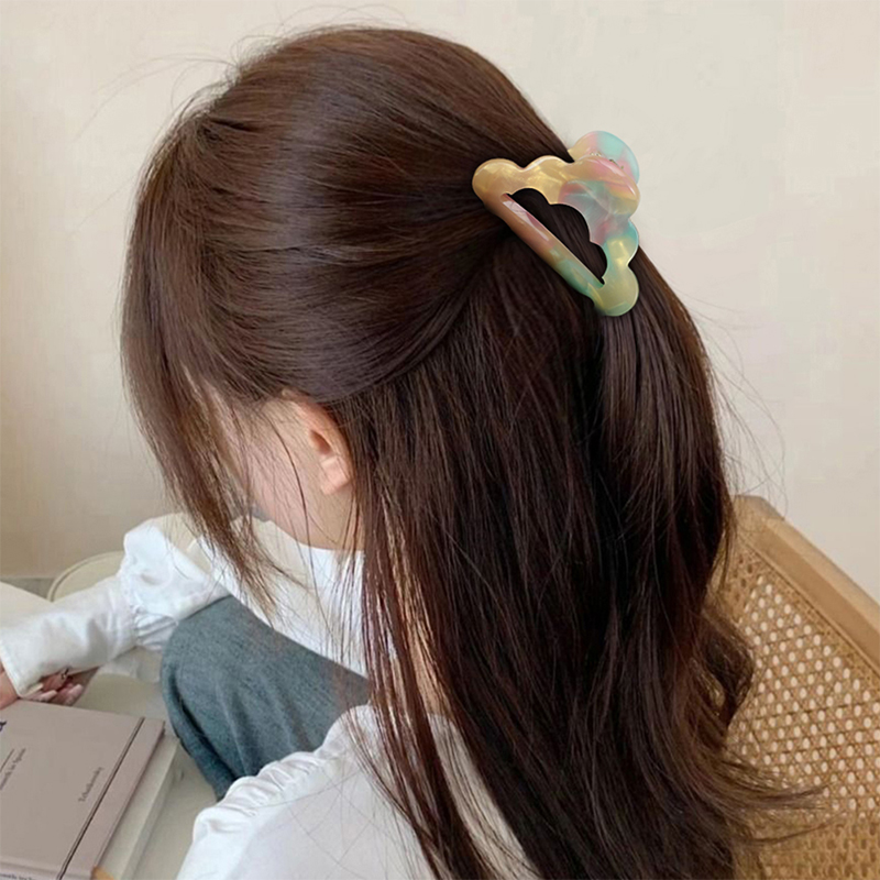 Clip para garra de cabello de acetato hueco en forma de nube