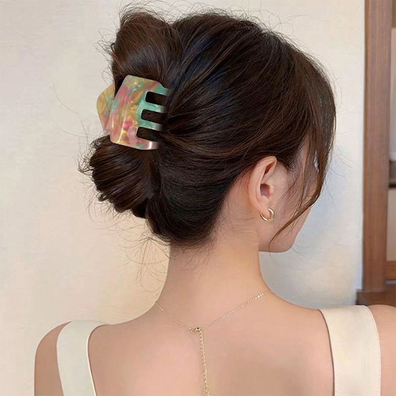Clip pequeño cuadrado para garras de acetato para el cabello