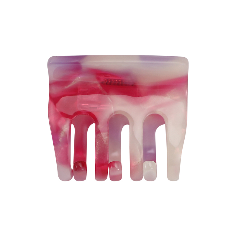 Clip rectangular y compacto para garras de acetato para el cabello