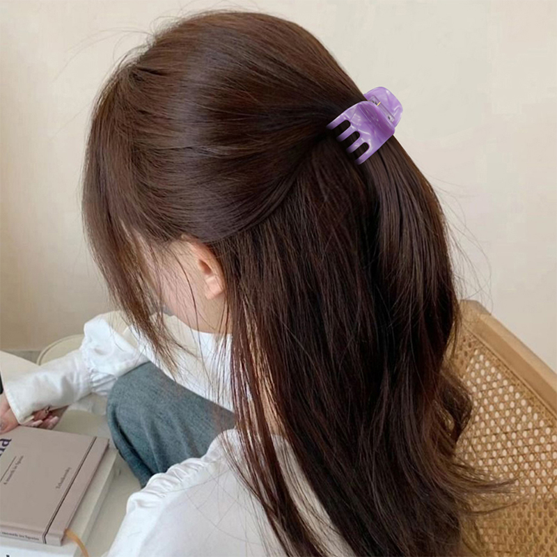 Pinza para el cabello con acetato fuerte y dientes largos