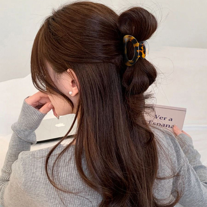 Clip para garra de cabello con acetato de muesca redonda