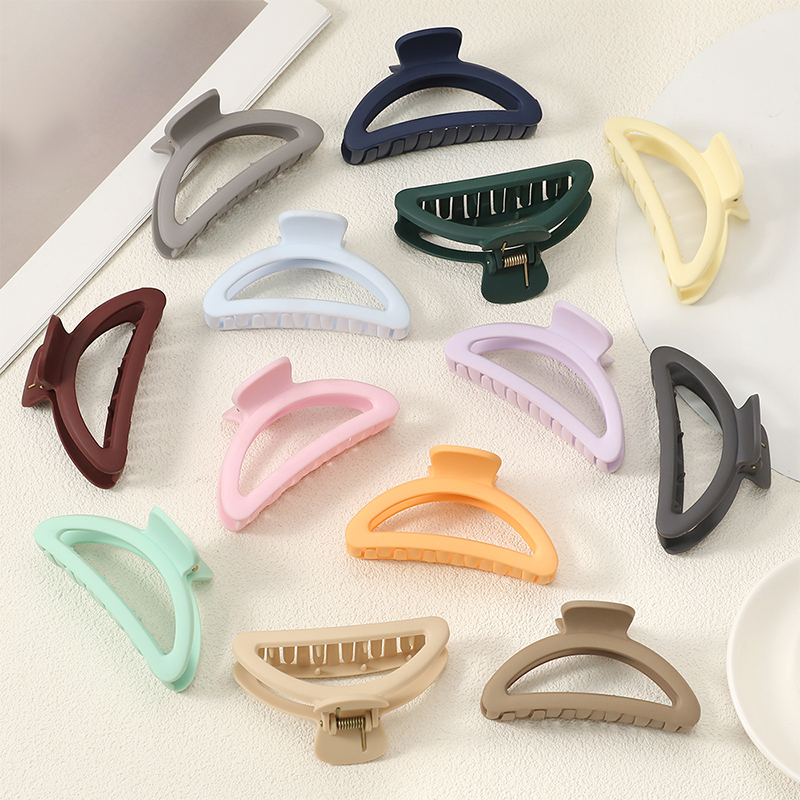 Clip para garra de cabello de plástico inyectado hueco semicircular