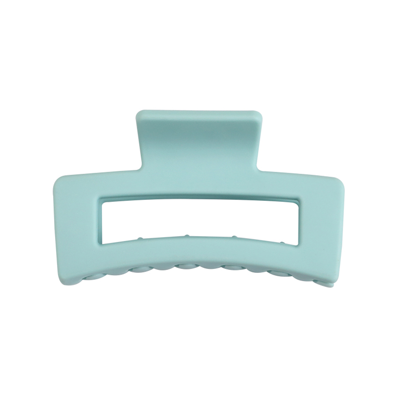  Clip cuadrado de goma con clip de plástico para garras de cabello inyectado
