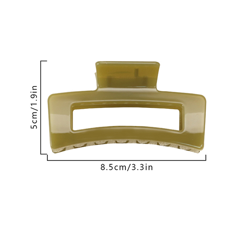 Clip para garra de cabello de plástico con inyección rectangular redondeada