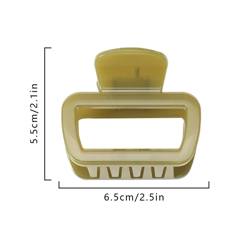 Clip de pinza para el cabello de plástico con inyección trapezoidal redondeada