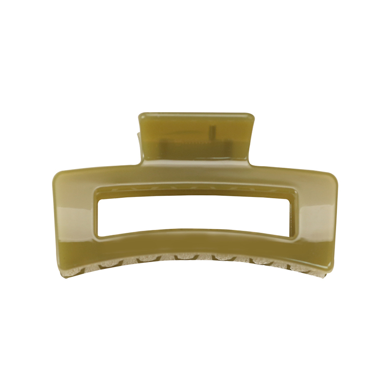 Clip para garra de cabello de plástico con inyección rectangular redondeada
