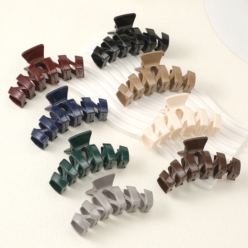 Clip para garra de cabello de plástico con inyección ondulada