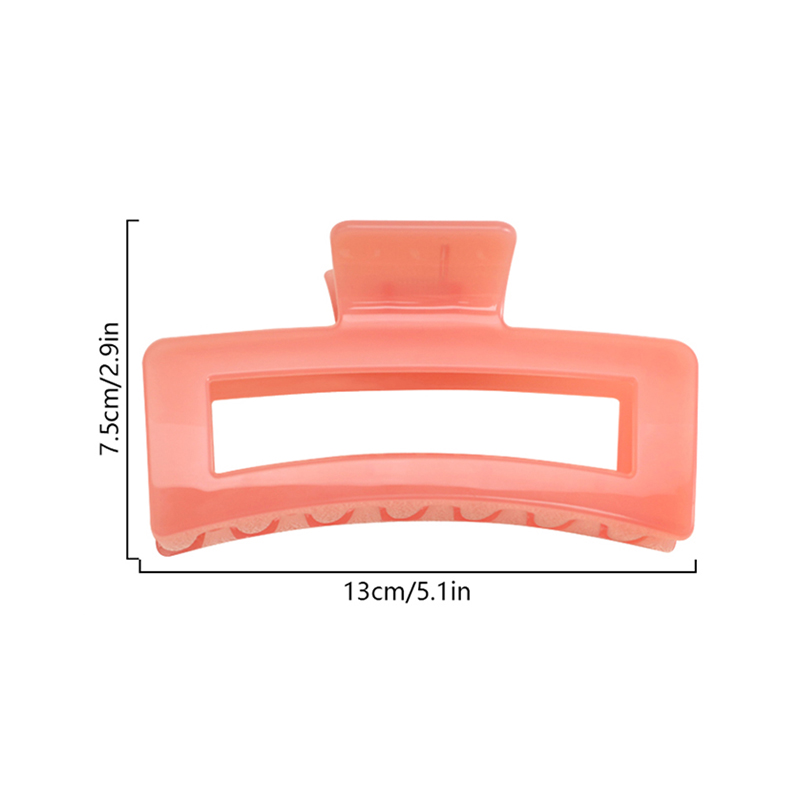 Clip rectangular de plástico para garras de cabello inyectado