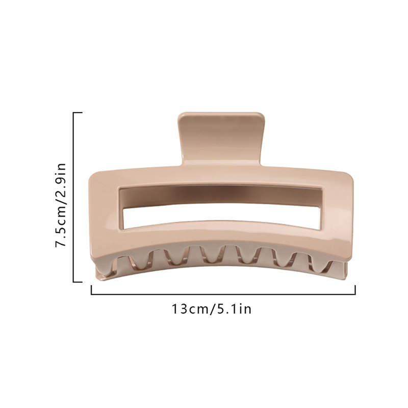 Clip rectangular de plástico para garras de cabello inyectado
