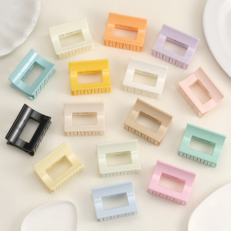 Clip cuadrado de plástico para garras de cabello inyectado