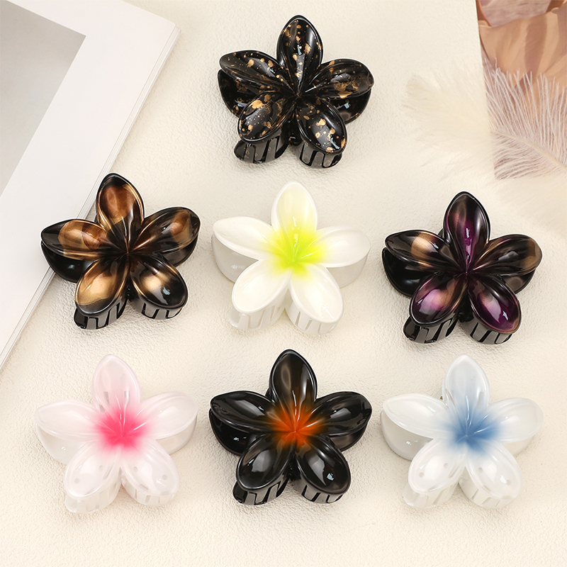Clip para garra de cabello de plástico inyectado Plumeria