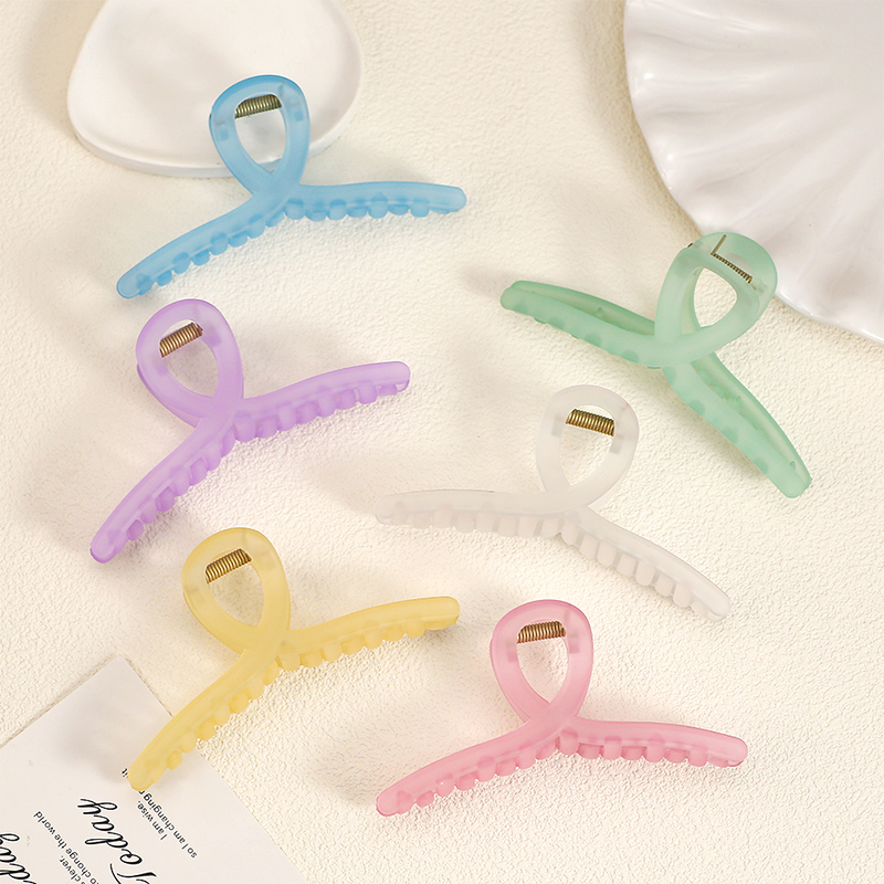 Clip para garra de cabello de plástico inyectado en forma de cruz de 10,5 cm