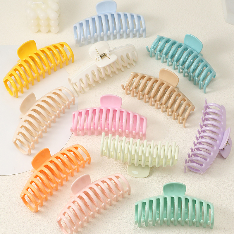 Clip para garra de cabello de plástico con inyección de quilla brillante