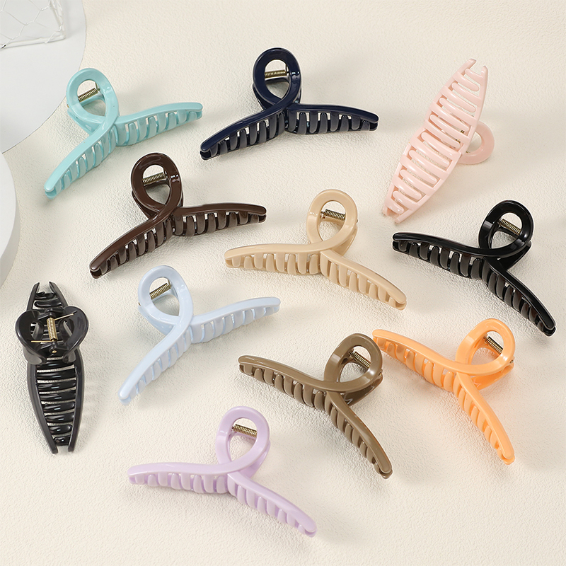Clip de garra para el cabello de plástico inyectado Cross de 13 cm