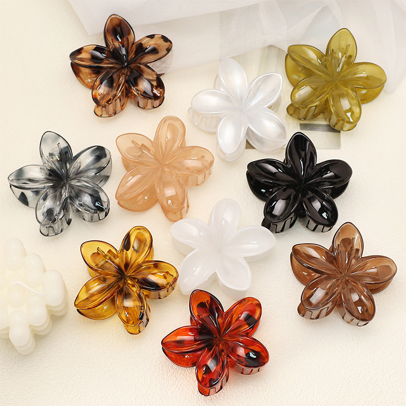 Clip para garra de cabello de plástico inyectado Plumeria