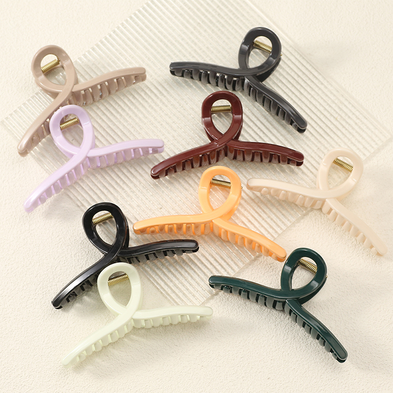 Clip para garra de cabello de plástico inyectado en forma de cruz de 10,5 cm