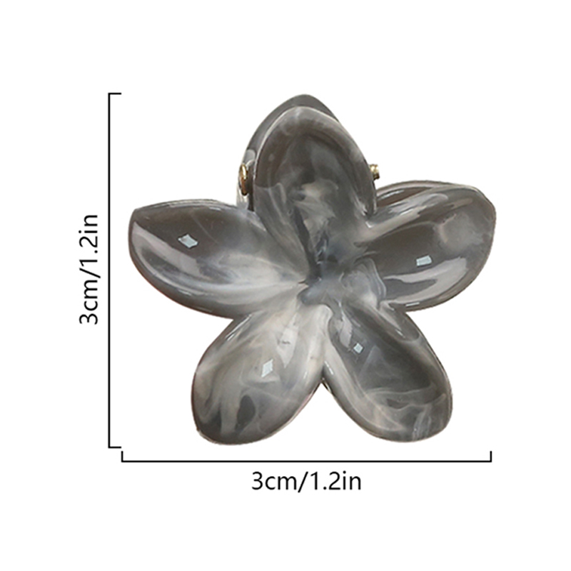 Clip para garra de cabello de plástico con inyección de mármol de plumeria suave