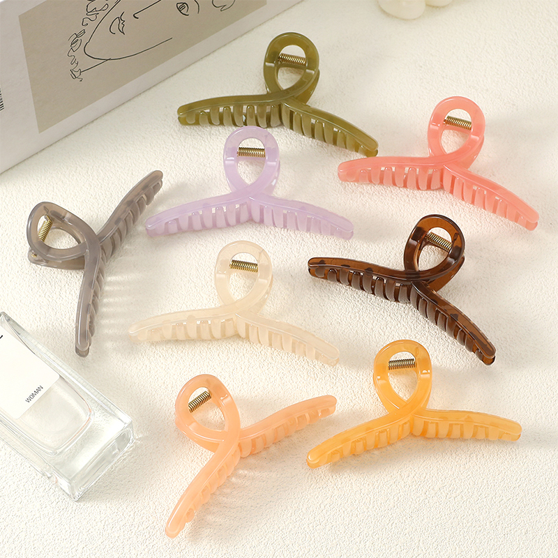 Clip para garra de cabello de plástico inyectado en forma de cruz de 10,5 cm