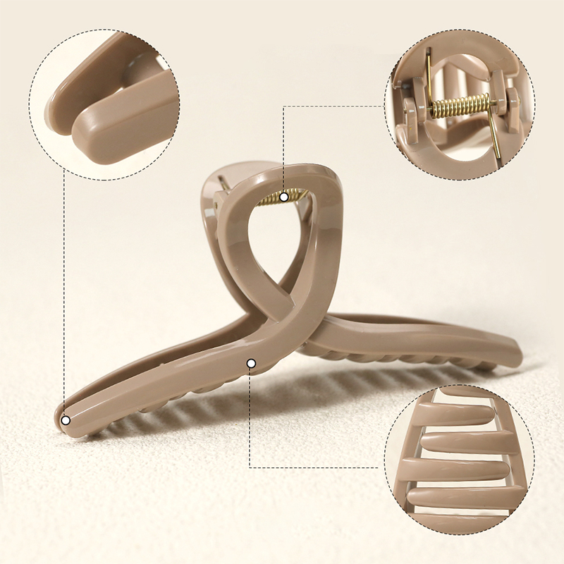 Clip para garra de cabello de plástico inyectado en forma de cruz de 10,5 cm
