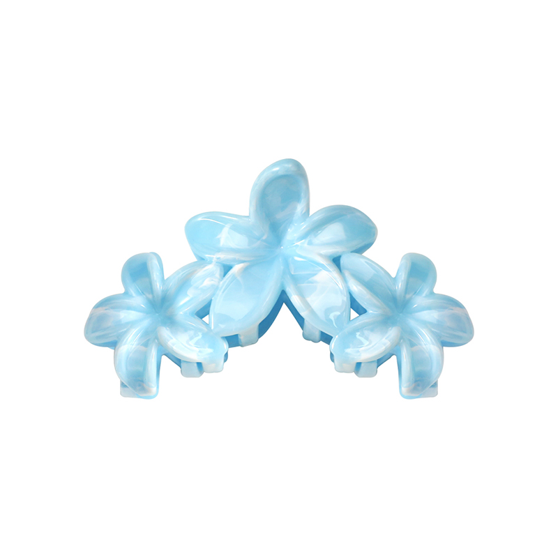 Clip de garra de plástico para el cabello con inyección de tres flores