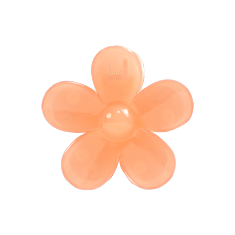 Clip de plástico para garras de cabello con inyección de flores de cinco metales