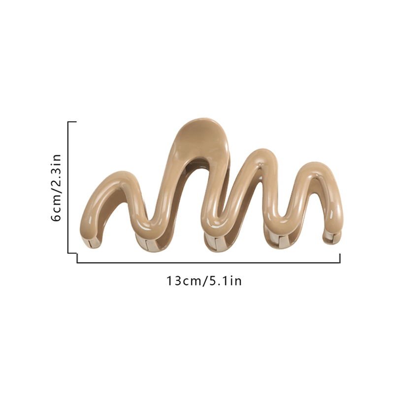 Clip para garra de cabello de plástico con inyección curva