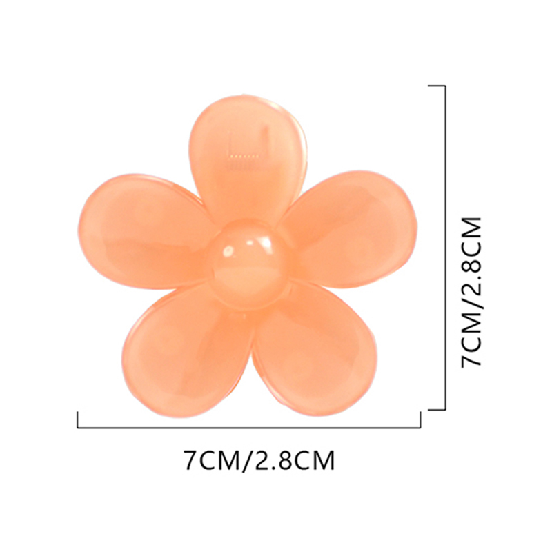 Clip de plástico para garras de cabello con inyección de flores de cinco metales