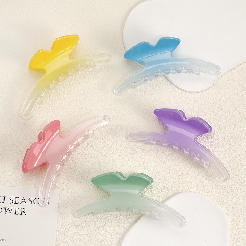 Clip de plástico para garras de cabello con inyección de mariposa larga