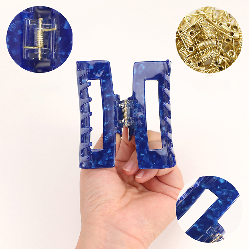 Clip para garra de cabello de acetato rectangular largo