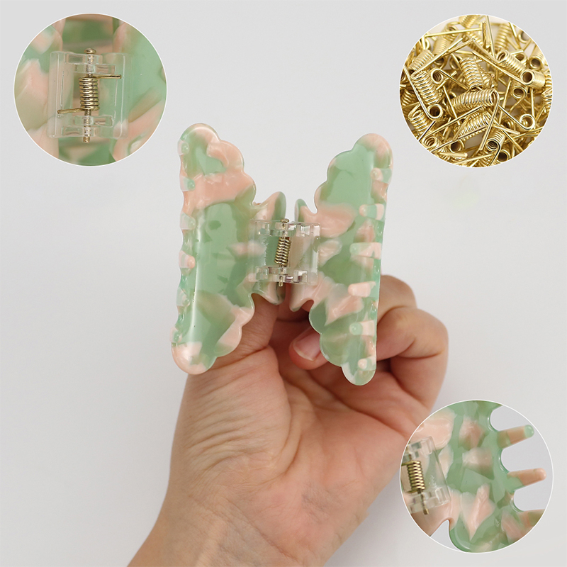 Clip para garra de cabello de acetato con forma de encaje