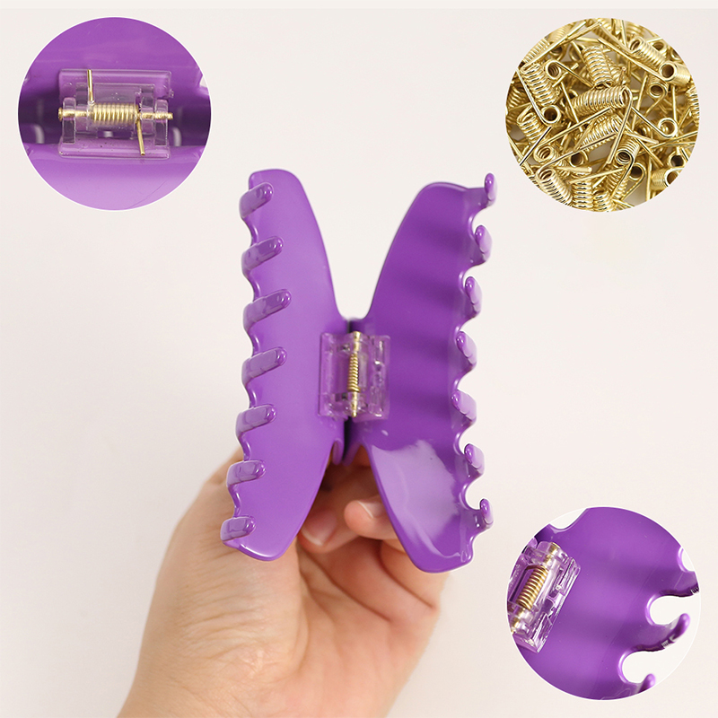 Clip para garra de cabello de acetato simple, transparente y suave
