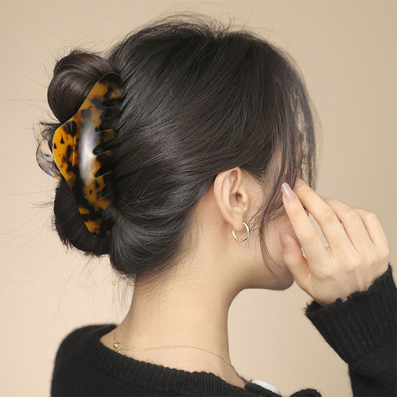 Clip para garra de cabello de acetato con forma de diente helicoidal