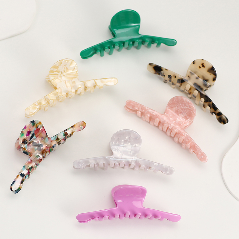 Clip para garra de cabello de acetato de tira recta grande