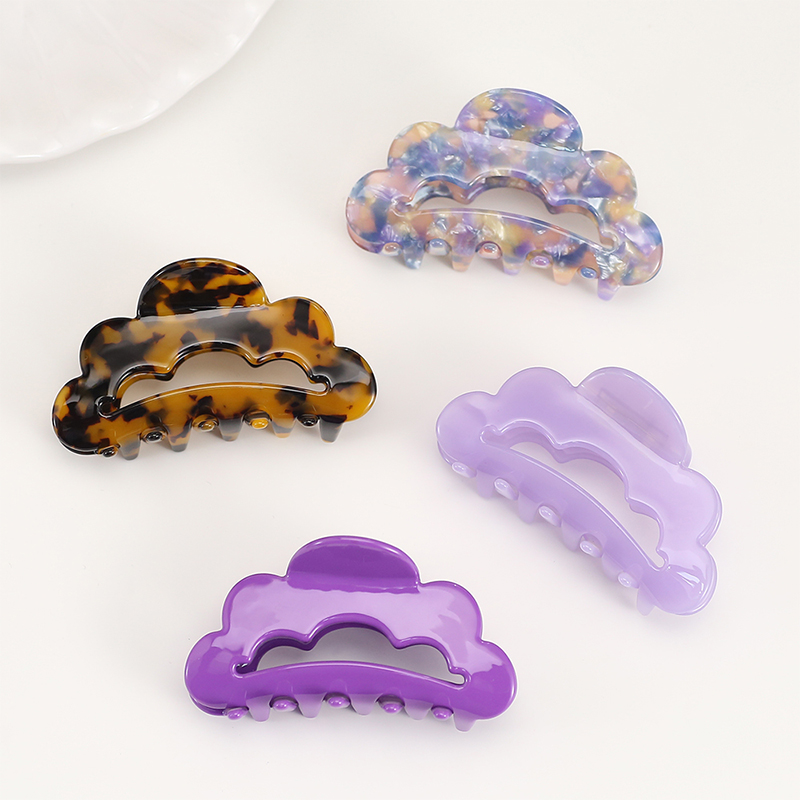 Clip para garra de cabello de acetato en forma de nube multicapa