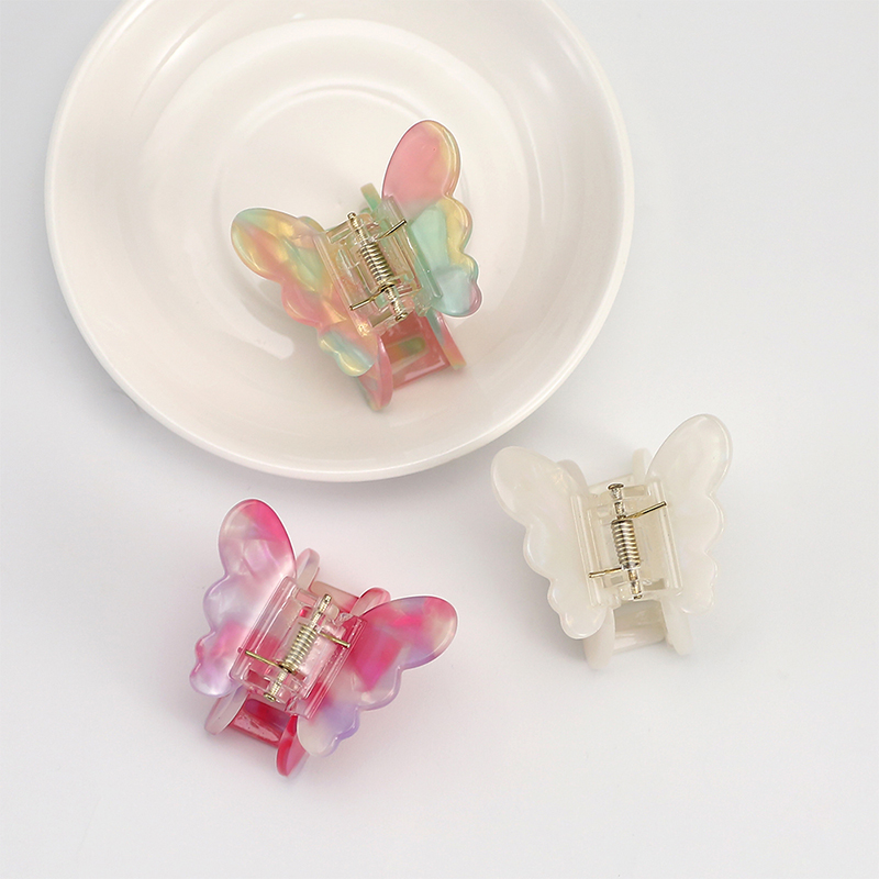 Clip para garras de cabello de acetato con apariencia de mariposa