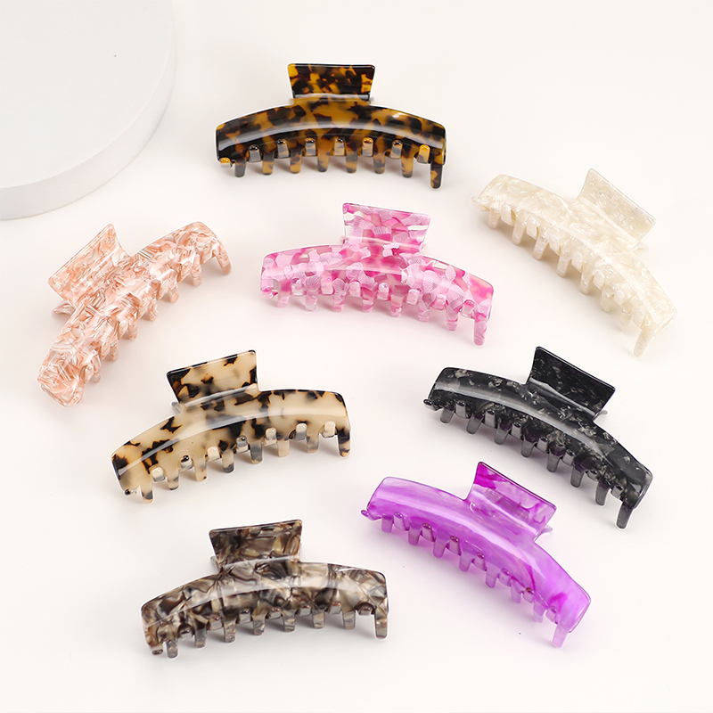 Clip largo y sencillo para garras de acetato para el cabello