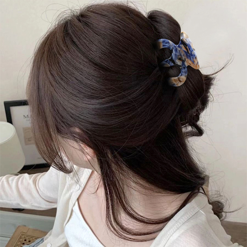 Clip para garra de cabello de acetato con forma de calabaza