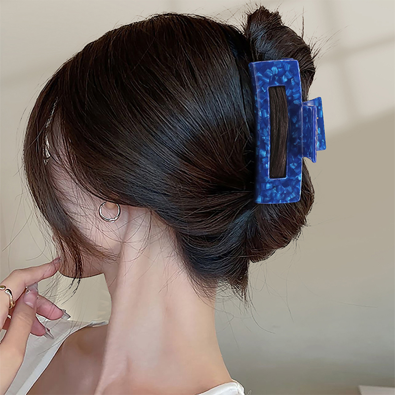 Clip para garra de cabello de acetato rectangular largo