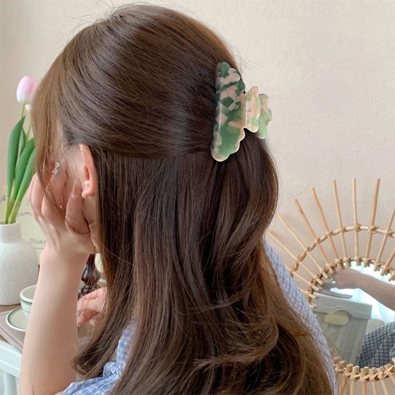 Clip para garra de cabello de acetato con forma de encaje