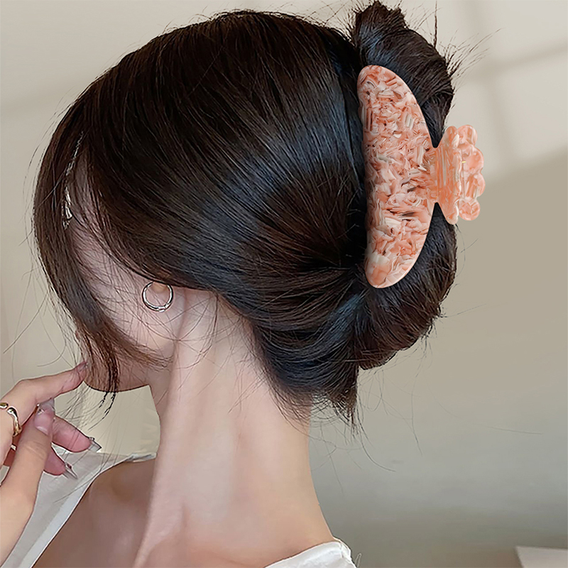 Clip para garra de cabello con acetato de mariposa en forma de abanico