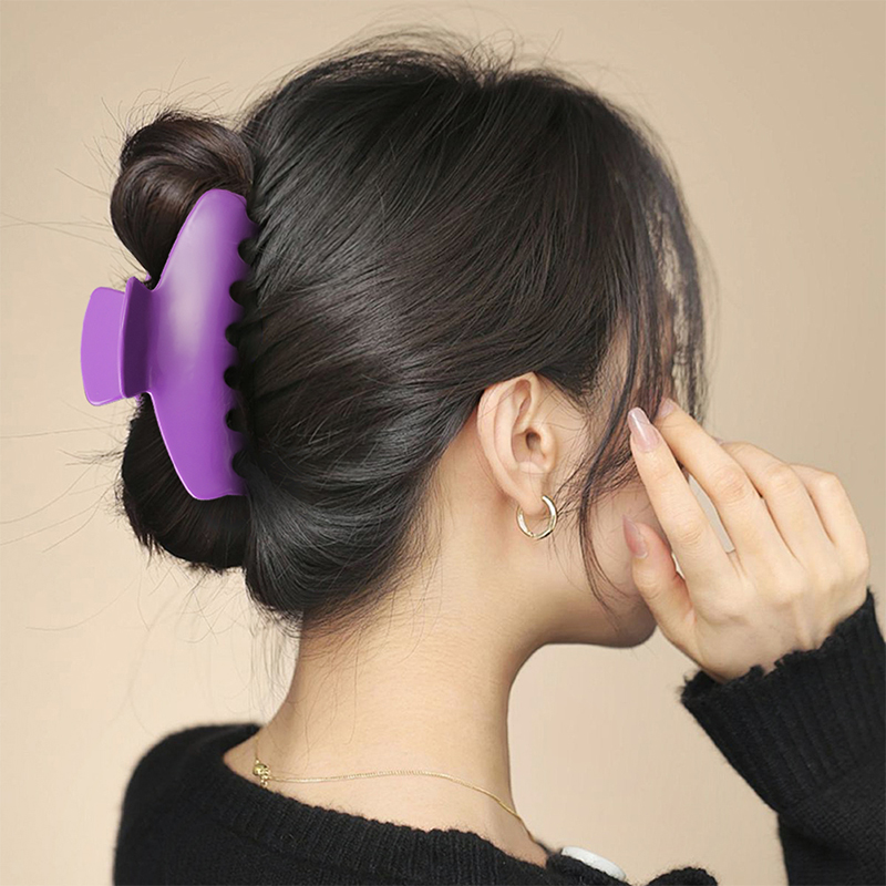 Clip para garra de cabello de acetato simple, transparente y suave