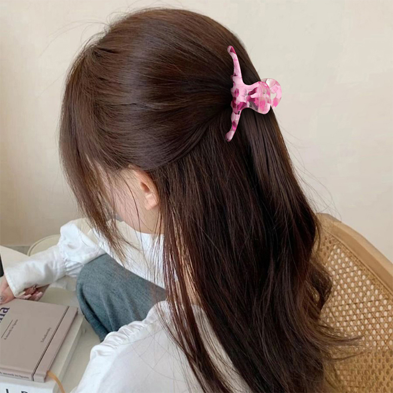 Hermoso clip para garras de acetato para el cabello de líneas rectas