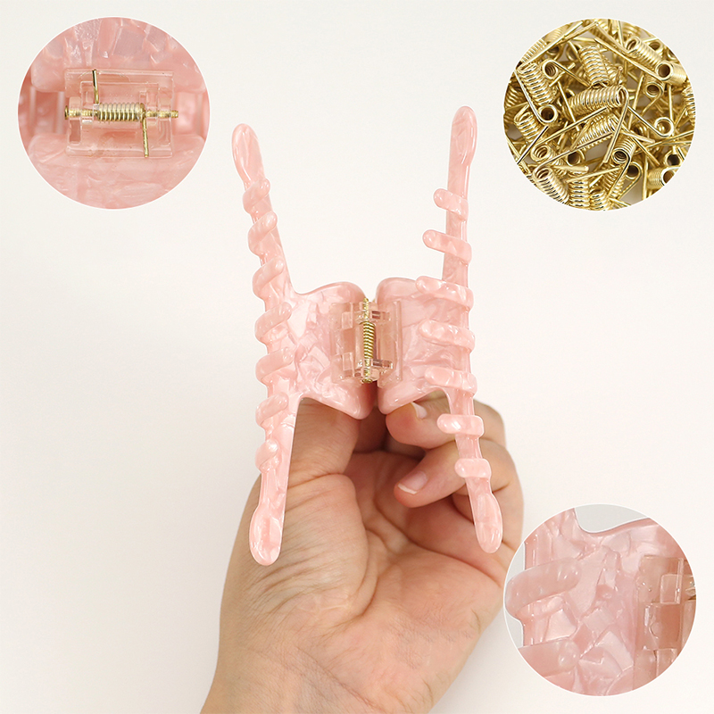 Clip para garra de cabello de acetato de tira recta grande