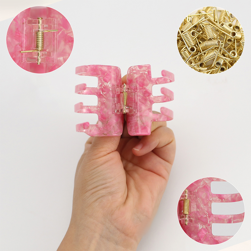 Clip compacto para garras de acetato para el cabello de varios colores