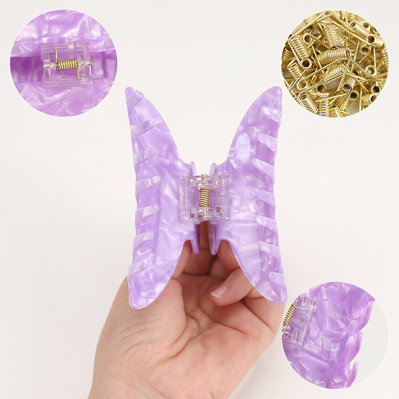 Clip para garra de cabello con acetato de abanico multicolor