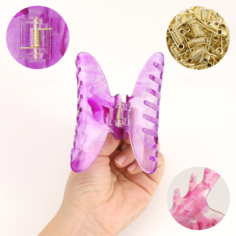 Clip ligero para garras de cabello con acetato de arco